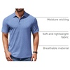 image:imageCOOFANDY Mens Casual Polo Shirts Short Sleeve Classic Basic Tee Button Collar Shirt Summer Golf TShirtBlue