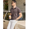 image:imageCOOFANDY Mens Casual Polo Shirts Short Sleeve Classic Basic Tee Button Collar Shirt Summer Golf TShirtBrown