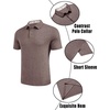 image:imageCOOFANDY Mens Casual Polo Shirts Short Sleeve Classic Basic Tee Button Collar Shirt Summer Golf TShirtBrown