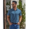 image:imageCOOFANDY Mens Casual Polo Shirts Short Sleeve Classic Basic Tee Button Collar Shirt Summer Golf TShirtDark Blue