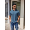 image:imageCOOFANDY Mens Casual Polo Shirts Short Sleeve Classic Basic Tee Button Collar Shirt Summer Golf TShirtDark Blue