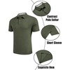 image:imageCOOFANDY Mens Casual Polo Shirts Short Sleeve Classic Basic Tee Button Collar Shirt Summer Golf TShirtDark Green