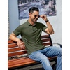 image:imageCOOFANDY Mens Casual Polo Shirts Short Sleeve Classic Basic Tee Button Collar Shirt Summer Golf TShirtDark Green