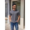 image:imageCOOFANDY Mens Casual Polo Shirts Short Sleeve Classic Basic Tee Button Collar Shirt Summer Golf TShirtDark Grey