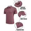image:imageCOOFANDY Mens Casual Polo Shirts Short Sleeve Classic Basic Tee Button Collar Shirt Summer Golf TShirtDark Red