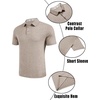 image:imageCOOFANDY Mens Casual Polo Shirts Short Sleeve Classic Basic Tee Button Collar Shirt Summer Golf TShirtKhaki
