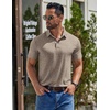 image:imageCOOFANDY Mens Casual Polo Shirts Short Sleeve Classic Basic Tee Button Collar Shirt Summer Golf TShirtKhaki