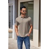 image:imageCOOFANDY Mens Casual Polo Shirts Short Sleeve Classic Basic Tee Button Collar Shirt Summer Golf TShirtKhaki