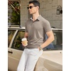 image:imageCOOFANDY Mens Casual Polo Shirts Short Sleeve Classic Basic Tee Button Collar Shirt Summer Golf TShirtKhaki