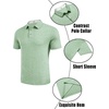 image:imageCOOFANDY Mens Casual Polo Shirts Short Sleeve Classic Basic Tee Button Collar Shirt Summer Golf TShirtLight Green