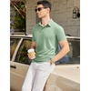 image:imageCOOFANDY Mens Casual Polo Shirts Short Sleeve Classic Basic Tee Button Collar Shirt Summer Golf TShirtLight Green