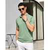 image:imageCOOFANDY Mens Casual Polo Shirts Short Sleeve Classic Basic Tee Button Collar Shirt Summer Golf TShirtLight Green