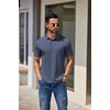 image:imageCOOFANDY Mens Casual Polo Shirts Short Sleeve Classic Basic Tee Button Collar Shirt Summer Golf TShirtNavy Blue