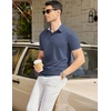 image:imageCOOFANDY Mens Casual Polo Shirts Short Sleeve Classic Basic Tee Button Collar Shirt Summer Golf TShirtNavy Blue