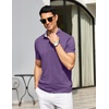 image:imageCOOFANDY Mens Casual Polo Shirts Short Sleeve Classic Basic Tee Button Collar Shirt Summer Golf TShirtPurple