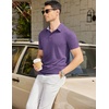 image:imageCOOFANDY Mens Casual Polo Shirts Short Sleeve Classic Basic Tee Button Collar Shirt Summer Golf TShirtPurple