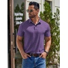 image:imageCOOFANDY Mens Casual Polo Shirts Short Sleeve Classic Basic Tee Button Collar Shirt Summer Golf TShirtPurple