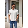 image:imageCOOFANDY Mens Casual Polo Shirts Short Sleeve Classic Basic Tee Button Collar Shirt Summer Golf TShirtWhite