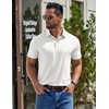image:imageCOOFANDY Mens Casual Polo Shirts Short Sleeve Classic Basic Tee Button Collar Shirt Summer Golf TShirtWhite