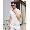 image:imageCOOFANDY Mens Casual Polo Shirts Short Sleeve Classic Basic Tee Button Collar Shirt Summer Golf TShirtWhite