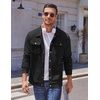 image:imageCOOFANDY Mens Casual Shirt Jacket Button Down Waffle Jacket Long Sleeve Sweater Jackets Quilted Shacket OvershirtBlack
