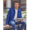 image:imageCOOFANDY Mens Casual Shirt Jacket Button Down Waffle Jacket Long Sleeve Sweater Jackets Quilted Shacket OvershirtDark Blue