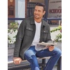 image:imageCOOFANDY Mens Casual Shirt Jacket Button Down Waffle Jacket Long Sleeve Sweater Jackets Quilted Shacket OvershirtMedium Grey
