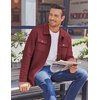 image:imageCOOFANDY Mens Casual Shirt Jacket Button Down Waffle Jacket Long Sleeve Sweater Jackets Quilted Shacket OvershirtWine Red