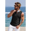 image:imageCOOFANDY Mens Casual Tank Tops Knit V Neck Sleeveless T Shirts 2 Pack Summer Beach Lightweight Muscle TeeBlack