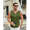 image:imageCOOFANDY Mens Casual Tank Tops Knit V Neck Sleeveless T Shirts 2 Pack Summer Beach Lightweight Muscle TeeBlackArmy Green