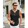 image:imageCOOFANDY Mens Casual Tank Tops Knit V Neck Sleeveless T Shirts 2 Pack Summer Beach Lightweight Muscle TeeBlackBlue