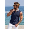 image:imageCOOFANDY Mens Casual Tank Tops Knit V Neck Sleeveless T Shirts 2 Pack Summer Beach Lightweight Muscle TeeBlackNavy
