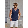 image:imageCOOFANDY Mens Casual Tank Tops Knit V Neck Sleeveless T Shirts 2 Pack Summer Beach Lightweight Muscle TeeBlackNavy