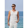 image:imageCOOFANDY Mens Casual Tank Tops Knit V Neck Sleeveless T Shirts 2 Pack Summer Beach Lightweight Muscle TeeBlackWhite