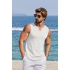 image:imageCOOFANDY Mens Casual Tank Tops Knit V Neck Sleeveless T Shirts 2 Pack Summer Beach Lightweight Muscle TeeBlackWhite