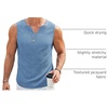 image:imageCOOFANDY Mens Casual Tank Tops Knit V Neck Sleeveless T Shirts 2 Pack Summer Beach Lightweight Muscle TeeBlue