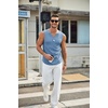 image:imageCOOFANDY Mens Casual Tank Tops Knit V Neck Sleeveless T Shirts 2 Pack Summer Beach Lightweight Muscle TeeBlue