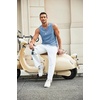 image:imageCOOFANDY Mens Casual Tank Tops Knit V Neck Sleeveless T Shirts 2 Pack Summer Beach Lightweight Muscle TeeWhiteBlue