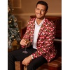 image:imageCOOFANDY Mens Christmas Blazer Jacket One Button Halloween Sport Coat Christmas Party Holiday Jacket