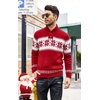 image:imageCOOFANDY Mens Christmas Sweater Ugly Knitted Xmas Sweaters Casual Snowflake Pullover KnitwearAred