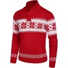 image:imageCOOFANDY Mens Christmas Sweater Ugly Knitted Xmas Sweaters Casual Snowflake Pullover KnitwearAred