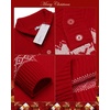 image:imageCOOFANDY Mens Christmas Sweater Ugly Knitted Xmas Sweaters Casual Snowflake Pullover KnitwearAred