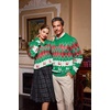 image:imageCOOFANDY Mens Christmas Sweater Ugly Knitted Xmas Sweaters Casual Snowflake Pullover KnitwearBchristmas Green