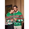 image:imageCOOFANDY Mens Christmas Sweater Ugly Knitted Xmas Sweaters Casual Snowflake Pullover KnitwearBchristmas Green