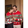 image:imageCOOFANDY Mens Christmas Sweater Ugly Knitted Xmas Sweaters Casual Snowflake Pullover KnitwearBchristmas Red