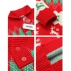 image:imageCOOFANDY Mens Christmas Sweater Ugly Knitted Xmas Sweaters Casual Snowflake Pullover KnitwearBchristmas Red
