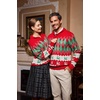 image:imageCOOFANDY Mens Christmas Sweater Ugly Knitted Xmas Sweaters Casual Snowflake Pullover KnitwearBchristmas Red