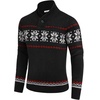image:imageCOOFANDY Mens Christmas Sweater Ugly Knitted Xmas Sweaters Casual Snowflake Pullover KnitwearBlack