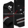 image:imageCOOFANDY Mens Christmas Sweater Ugly Knitted Xmas Sweaters Casual Snowflake Pullover KnitwearBlack