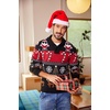 image:imageCOOFANDY Mens Christmas Sweater Ugly Knitted Xmas Sweaters Casual Snowflake Pullover KnitwearBlack Noel